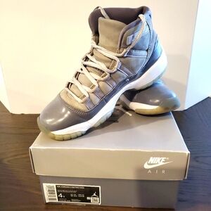 Boys Air Jordan 11 Retro, Size 4Y, Color Medium Grey